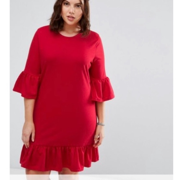 ASOS Curve Dresses & Skirts - Deep Red Sweater Dress ASOS Curve